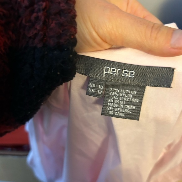 Per Se Baby Pink Classic Stretch Button Down Shirt - Picture 4 of 4